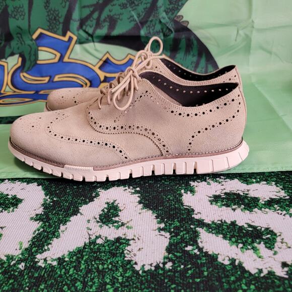 Cole Haan ZeroGrand Remastered Wingtip Oxfords Beige Sz 13M (22) main image 4